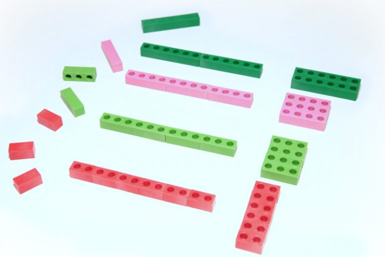 Regletas de Cálculo Cuisenaire marcadas