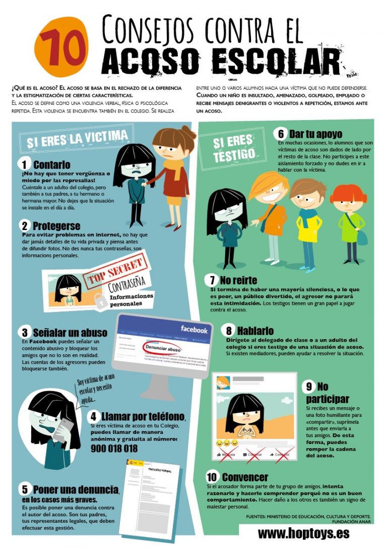 10 consejos contra el acoso escolar - Hop'Toys