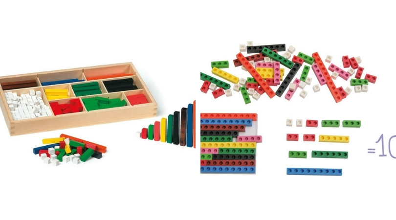 Regletas de Cálculo Cuisenaire marcadas