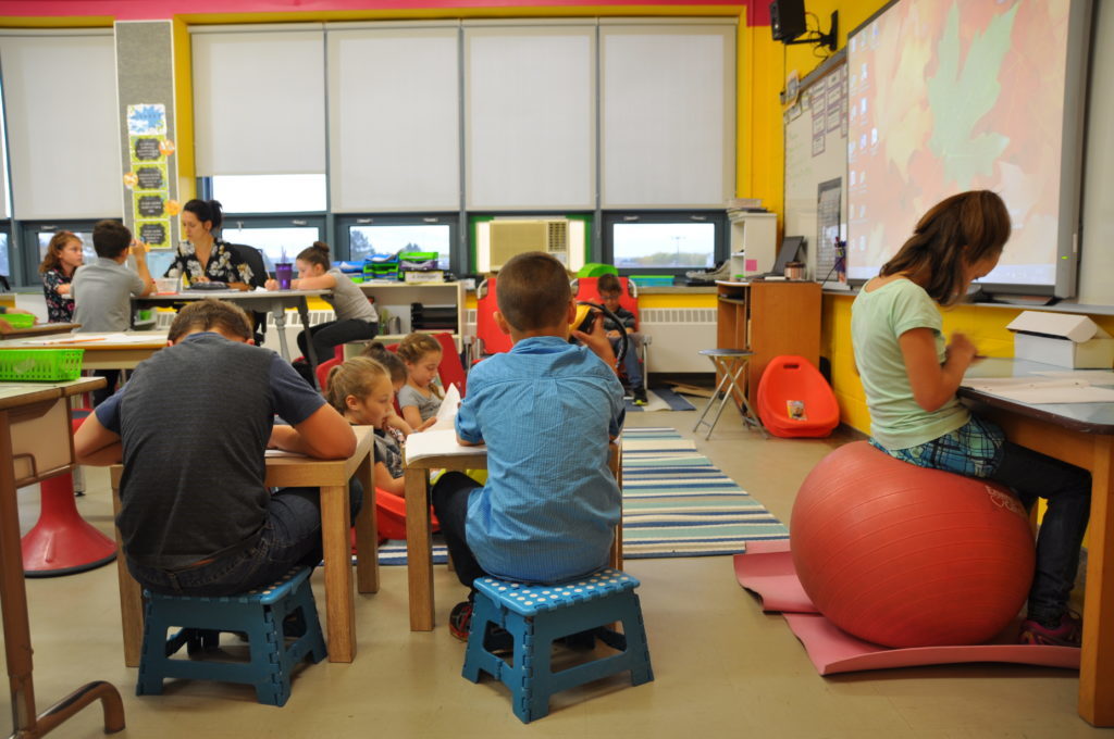 clase con niños