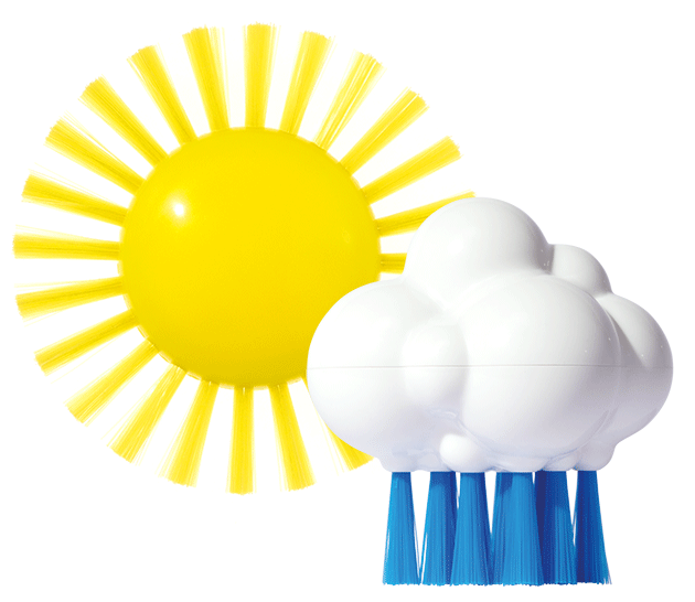 Cepillo de sol y cepillo de nube de Moluk