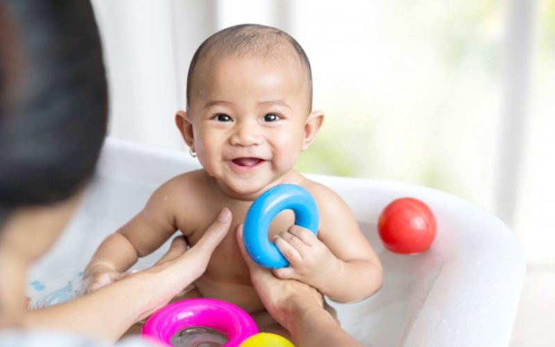 Baño con bebe